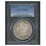 1879-S Morgan Silver Dollar PCGS MS 64