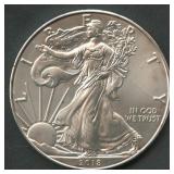 2018 ASE Silver Eagle 1 ozt Silver