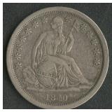 1840 No Drapery Seated Liberty Dime