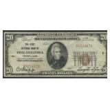1929 $20 Ty I  National Bank Note Philadelphia, PA
