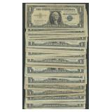 50- Mixed 1957 $1 Silver Certificates Blue Seals