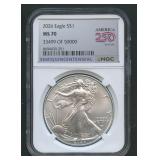 2026 ASE Silver Eagle America 250 NGC MS 70