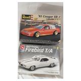 Model Car Kits 69 Firebird T/A & 92 Cougar XR-7