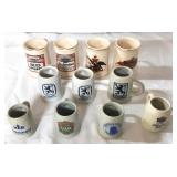 Box of Miniature Liquor Shot Glasses Steins Mugs