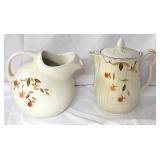 Jewel Tea Autumn Leaf Ball Pitcher, Coffee Tea Pot