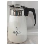 Corning Ware Black Trefoil Stovetop Percolator