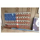 Horseshoe Yard Art LARGE AMERICAN FLAG w/POLE