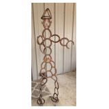 Horseshoe Yard Art Cowboy 55" Tall