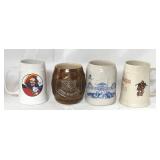 Beer Steins Mugs Cpt Morgan, Lowenbrau, Karlsberg