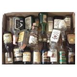 Miniature Empty Collectible Liquor Bottles