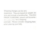 DO NOT BID -- SHIPPING NOTICE
