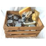 Wood Crate Full of Paints for Repurpose Projects