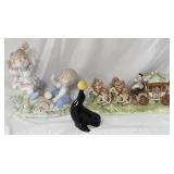 Figurine Lot Stagecoach, Children on Seesaw, Seal