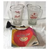 Old Glass Beer Pitchers Stroh