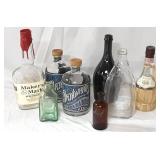 Glass Bottles Liquor & Medicine Empty Box Lot