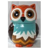 Owl Cookie Jar Ceramic 10" tall NEW