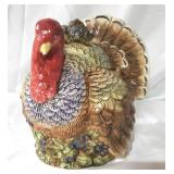 Ceramic Turkey Cookie Jar 9" tall