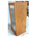 Wood Rotating Double Sided Jewelry Box with Mirror