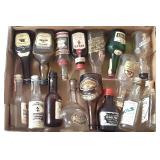 Miniature Empty Collectible Liquor Bottles