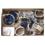 Box of Fashion Jewelry Gold & Silver Tone