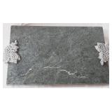 Green Marble Cheese Charcuterie Board Grapes 20x12