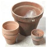 Gardening Terracotta Flower Pots Lot