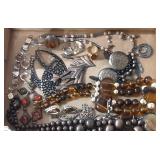 Box of Fashion Jewelry Rings, Earrings, Necklaces