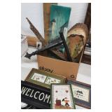 Box Assorted Pictures, Glass Top for Table & More