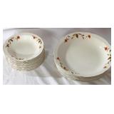 Jewel Tea Autumn Leaf Soup & Fruit Bowls