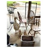 Wood Chairs, Planter Stand, Ducks, Crib Springs,