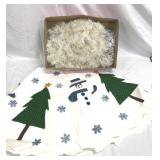 Christmas Tree Felt Skirt, Garland, Beads