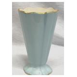 Lenox Art Deco Blue Fluted Vase 7" Tall