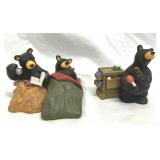 Bear Foots Figurines Camp Out & Beautician