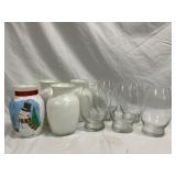 Box of 7" Tall Glass Vases
