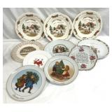 Box Lot of Assorted Plates Waechtersbach, Etc.
