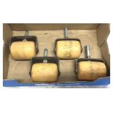 S/4 Wooden Roller Wheels for Furniture