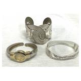 Bracelets & Watch Silver Tone