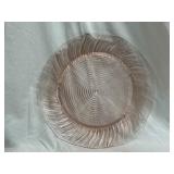 Pink Depression Glass Platter 12.75" Diameter