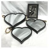 Set of 3 Heart Shaped Wall Mirrors & Picture Fram2