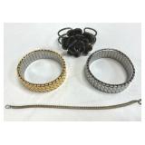 Group of Bracelets Expandable, Cuff, Chain