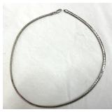 925 Italy Milor Omega 18" Necklace - Has a Kink
