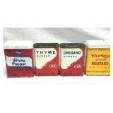 Vintage Spice Tin Cans