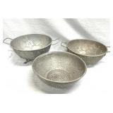 Vintage Aluminum Colanders
