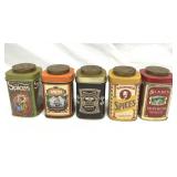 S/5 Spice Tins Cast Manufacturing England