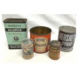 Vintage Tin Cans Watkins, Hershey