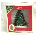 Spode Christmas Tree Holder & 4 Coasters In Box