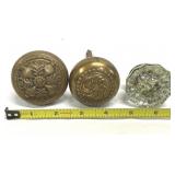 Antique Door Knobs Brass & Glass