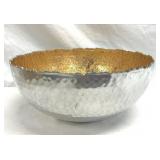 Round Hammered Metal Bowl 10" x 4 1/4" Deep
