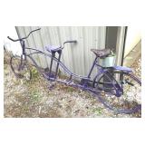 Yard Decoration Vintage Tandem Bicycle Purple