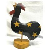 Wooden Rooster Decoration 13.25" Tall